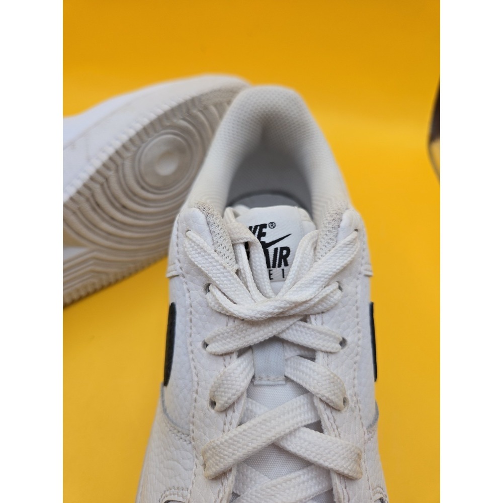 Nike AirForce 1  White Black Swoosh Sneaker Women's 8.5 / Kids 6Y | CT3839-100 - Picture 5 of 5